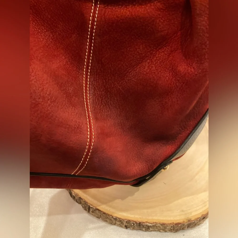 Dooney and Bourke Limited Edition Red Suede Hayden Panettiere (HP) Tote Bag Rare